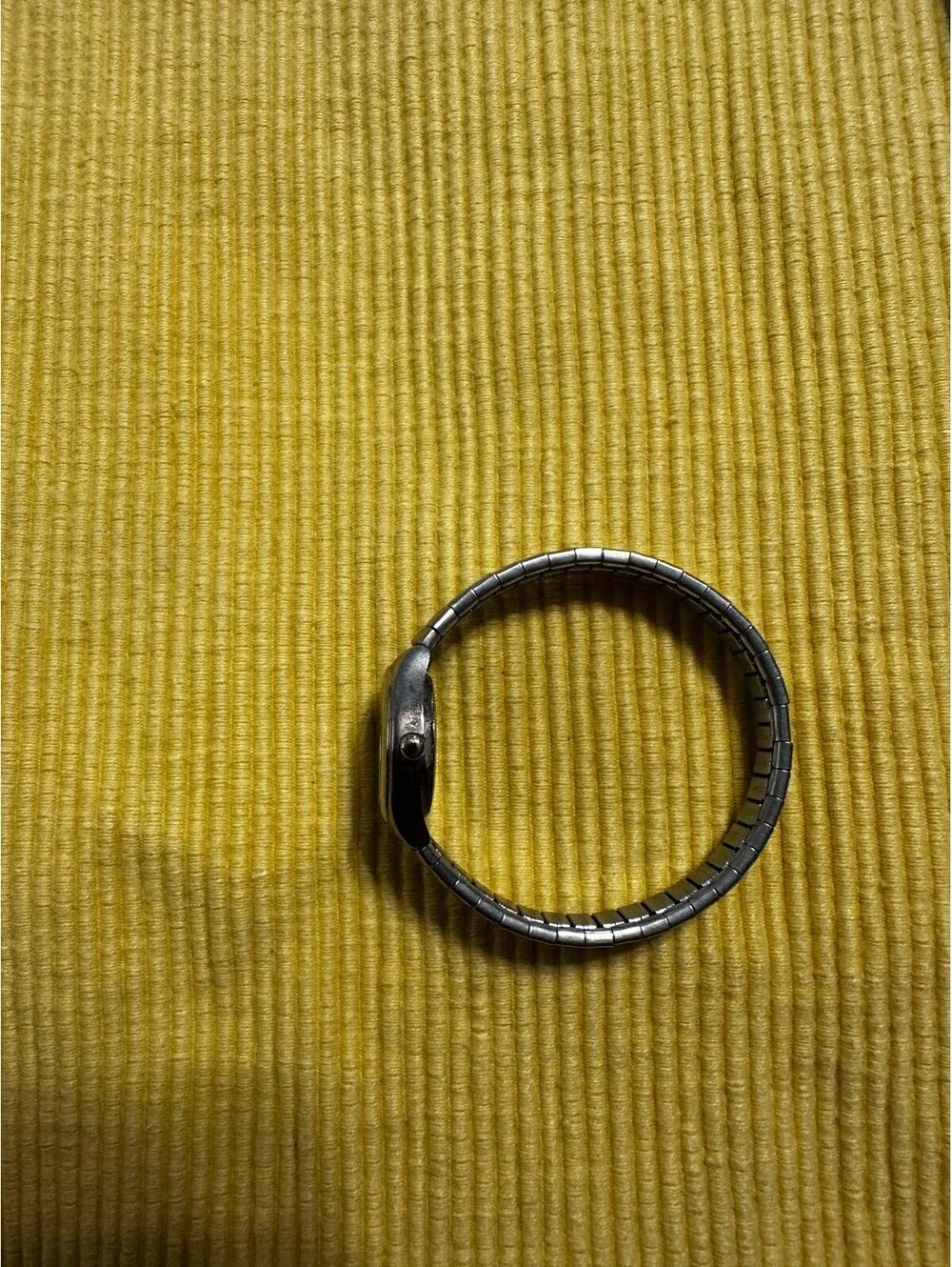 Women's Vintage 90s Silver Feminine Wrist Watch Stretch to fit